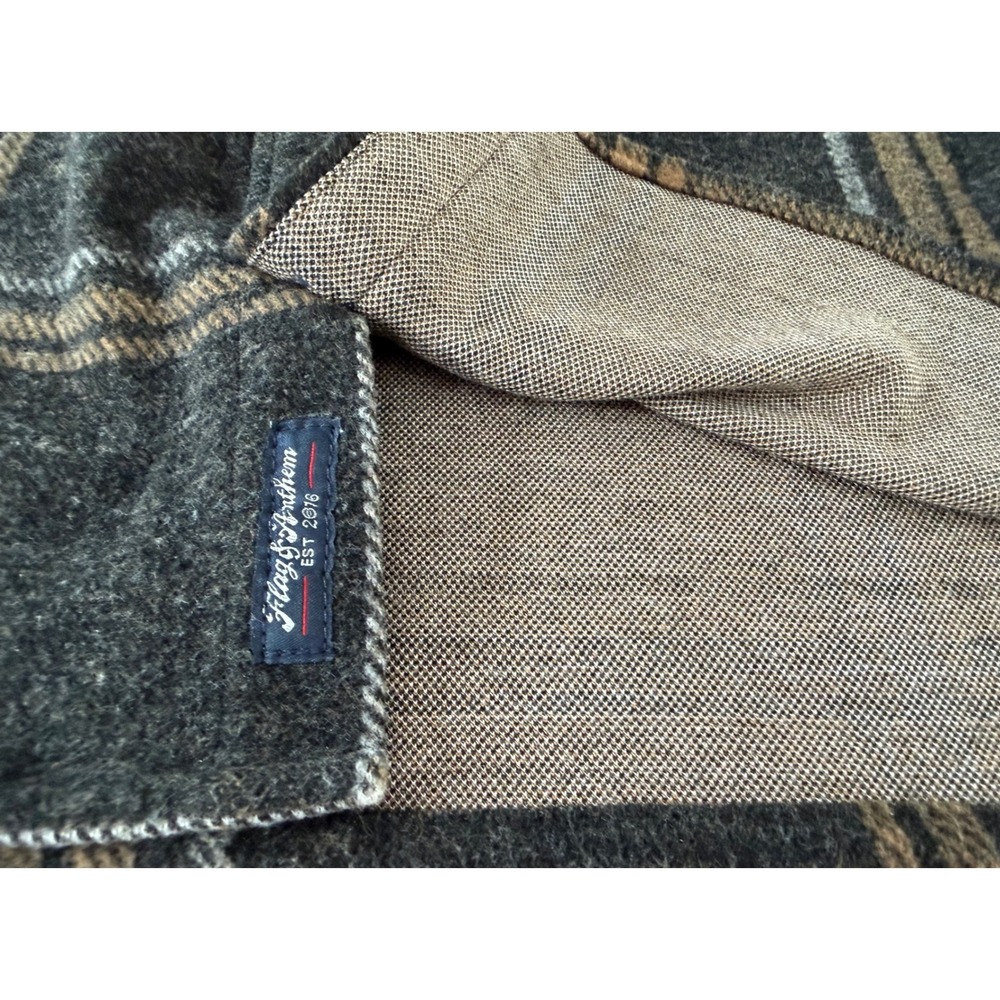 Flag & Anthem MadeFlex Mens XL Charcoal Grey Plaid Stretch Flannel Button Shirt - Picture 7 of 10